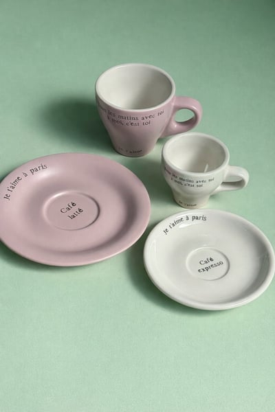 （預購）mamanaube 新品｜粉色拿鐵咖啡杯組 (160ml)7