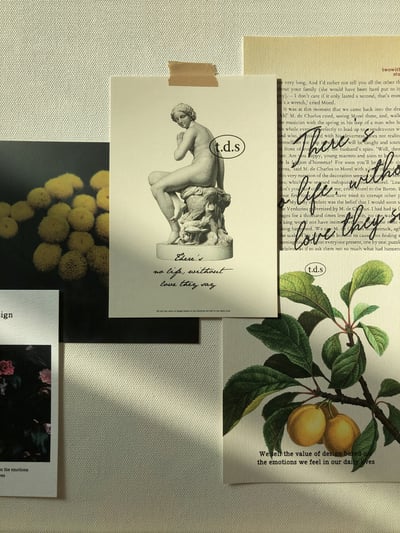 （現貨）韓國 t.d.s ｜vintage復古明信片組（6張）7