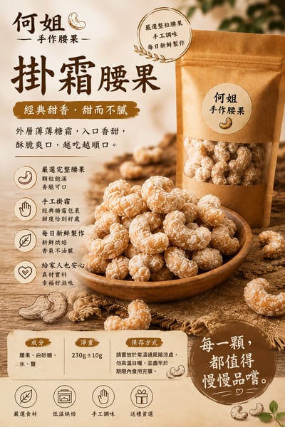 何姐掛霜腰果2