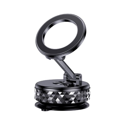 磁吸手機架 真空機械磁吸架 菱格紋 2025新款 全合金 手動免充電 吸盤 磁吸 H712BK1