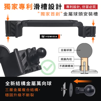 Zinger 手機架 2024-2026年 台灣研發 CMC 中華 商旅 車用手機架 純扣卡 金屬球頭 汽車手機架7