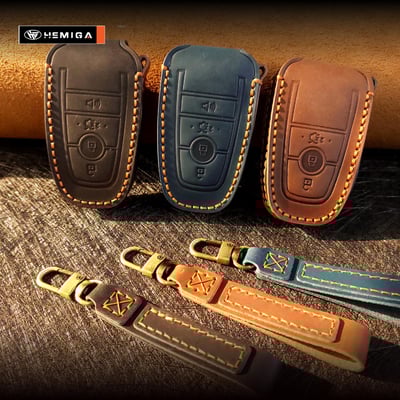HEMIGA focus 鑰匙套 kuga 鑰匙套 真皮 手工 Focus Wagon ford 鑰匙套 福特 鑰匙皮套8
