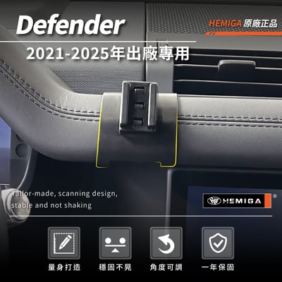 HEMIGA Defender 90 手機架 2021-25 Defender 110 130 手機架 路虎  荒原路華 手機架3