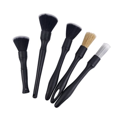 細節刷 三件組 清潔刷 豬鬃毛刷 軟毛刷 汽車 美容 纖維刷 洗車刷 多功能刷1