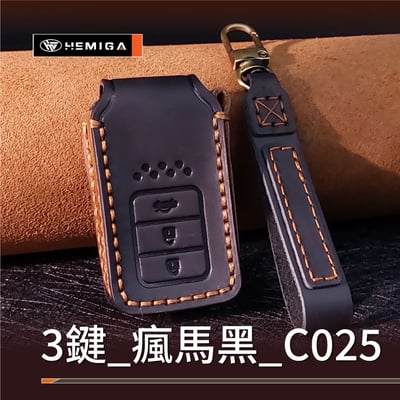 HEMIGA 本田 5代 CR-V 鑰匙包 真皮 HR-V 鑰匙皮套 Fit 鑰匙包 皮套9