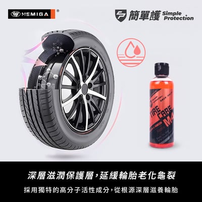 HEMIGA 簡單護 輪胎保養油 200ml M4 延緩輪胎老化 清香版 不油膩 不甩油4