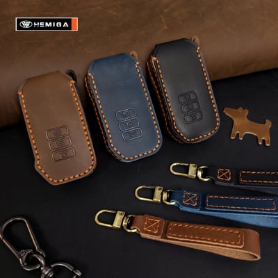 HEMIGA kia EV6 鑰匙套 真皮手工 EV6 皮套 鑰匙套 起亞 鑰匙皮套8