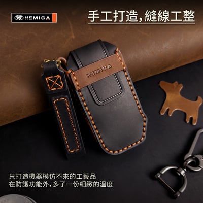 HEMIGA kia EV6 鑰匙套 真皮手工 EV6 皮套 鑰匙套 起亞 鑰匙皮套6