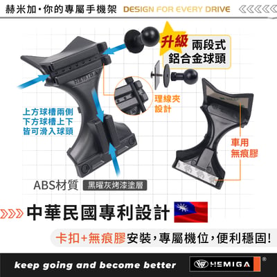 HEMIGA Veryca 手機架 台灣設計 2000-17 金屬球頭 凌利 A180 A190 A210 手機架5