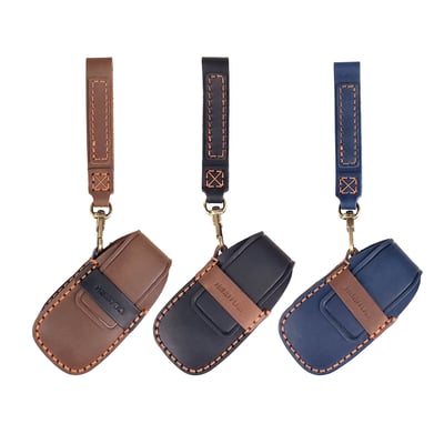 HEMIGA benz 鑰匙包w205 glc w213 c300 e200 w206 鑰匙套 真皮 汽車鑰匙套 皮套2