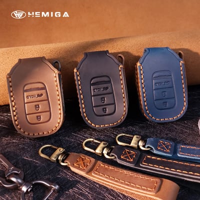 HEMIGA 本田 6代 CR-V 鑰匙包 真皮 new HR-V 鑰匙皮套 crv 鑰匙包 皮套3