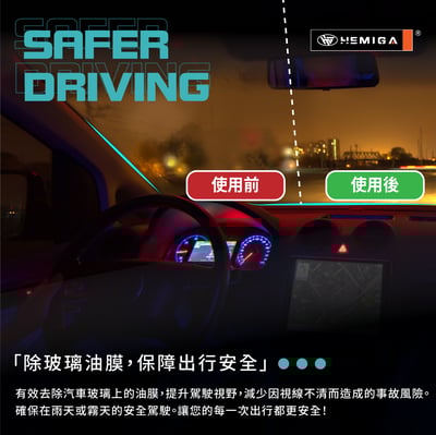 HEMIGA G1玻璃油膜王 去除油膜稀土膏 簡單護 除油膜 去油膜 去油膜擋風玻璃 油膜去除劑4