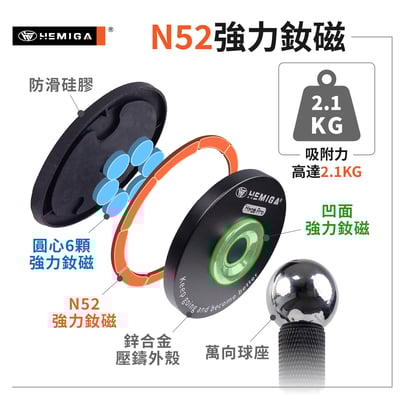 全地型磁吸自拍桿 鋁合金 高爾夫自拍桿 磁吸自拍棒 不銹鋼地插 相容magsafe尺寸 H708Pro9