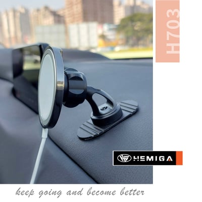 HEMIGA Magsafe車架 Magsafe磁吸車架 H703 相容 magsafe 支架 磁吸支架 車用 手機架 通用型6