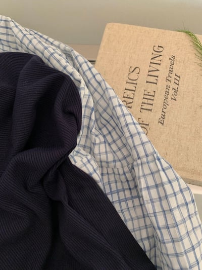 Gz81 藍格紋收腰連身裙+外套9