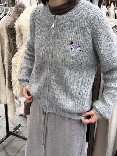 Gz51縫線狗狗拉鍊外套（2colors）6