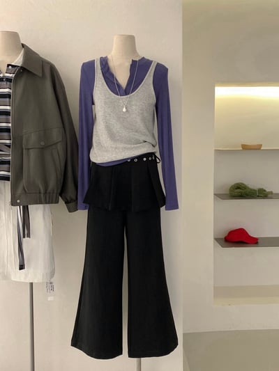 Gz75 設計款百褶裙休閒褲S/M/L（4colors）6