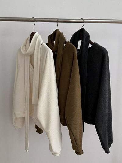 N24 v領毛衣附小圍巾（3colors）9