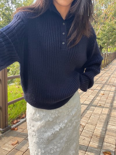 N15 排釦高領設計針織衣（3colors）7