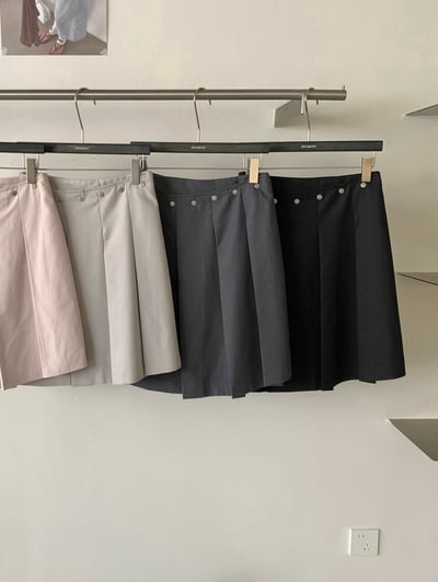 Gz78 鉚釘設計感百褶裙S/M（4colors）7