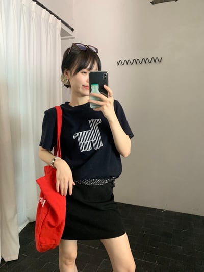 Gz68 刺繡小馬百搭上衣（3colors）1