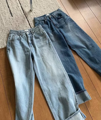 f11 大反摺直筒牛仔褲S/M（2colors）18