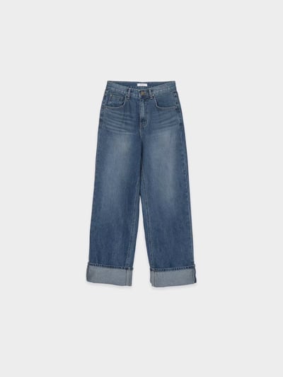 f11 大反摺直筒牛仔褲S/M（2colors）19