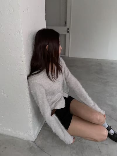 f16不修邊毛毛薄外套（3colors）6