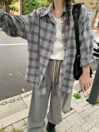 N20 藍調格紋襯衫（2colors）2