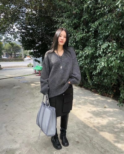 N20柔軟寬鬆V領毛衣（4 colors）4