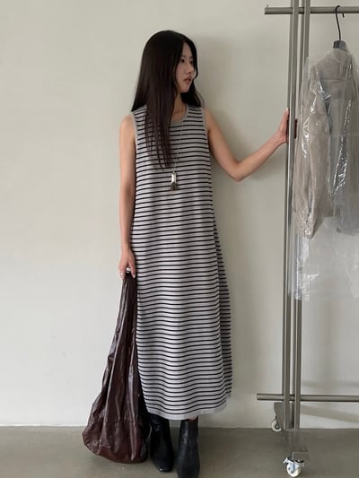 Gz06 針織條紋長裙（2colors）8