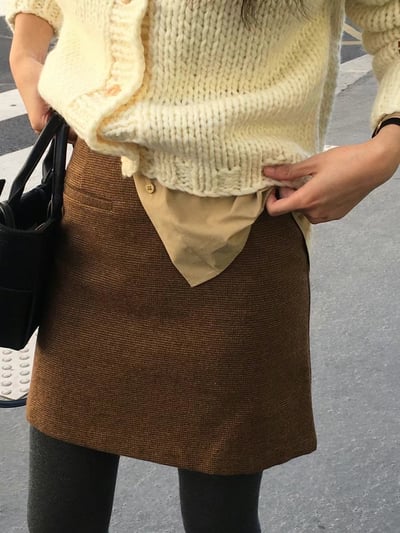 N17 細格子羊毛短裙S/M（2colors）9