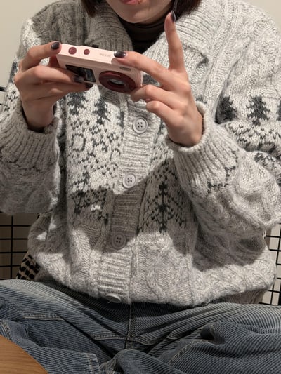 Gz28 冬日立領大園釦毛衣（2colors）5