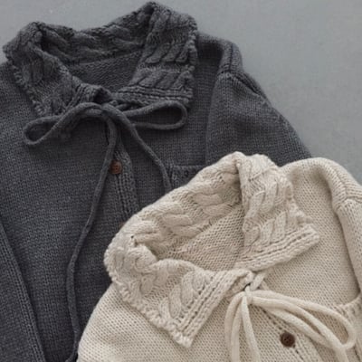 Gz67麻花領甜美針織上衣（2colors）3