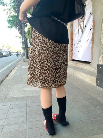 Gz69 簡約輕薄豹紋半裙2