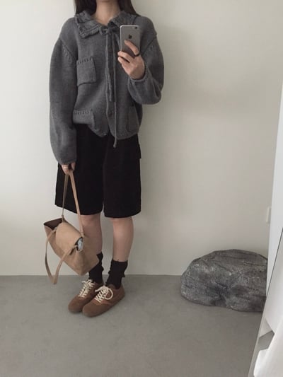 Gz67麻花領甜美針織上衣（2colors）1