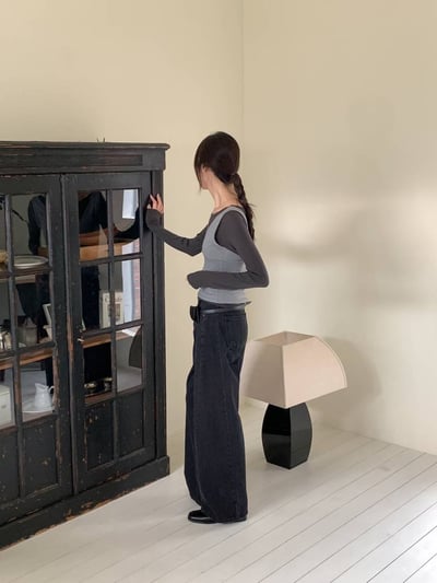 s14 時髦撞色兩件式上衣（3colors）6