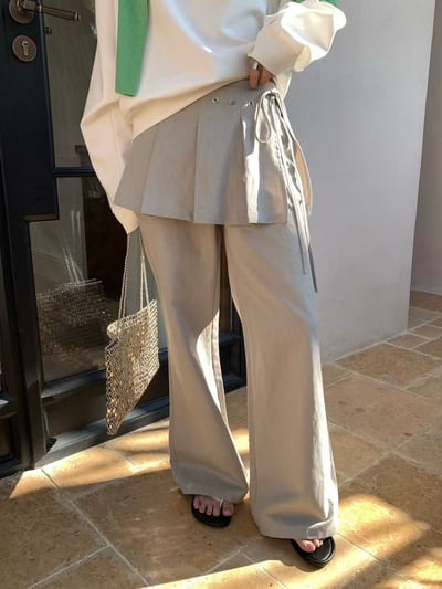 Gz75 設計款百褶裙休閒褲S/M/L（4colors）3