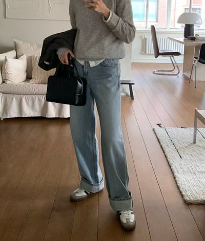 f11 大反摺直筒牛仔褲S/M（2colors）6