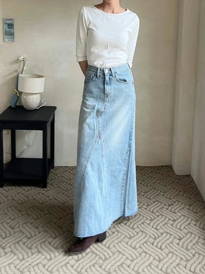 S05 超修身牛仔長裙S/M（3colors）9