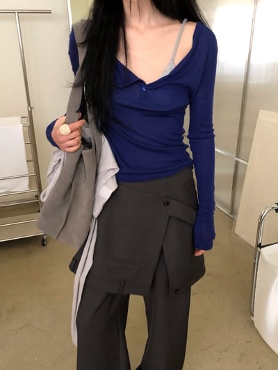 m02 片裙設計高級西裝褲S/M（4colors）8