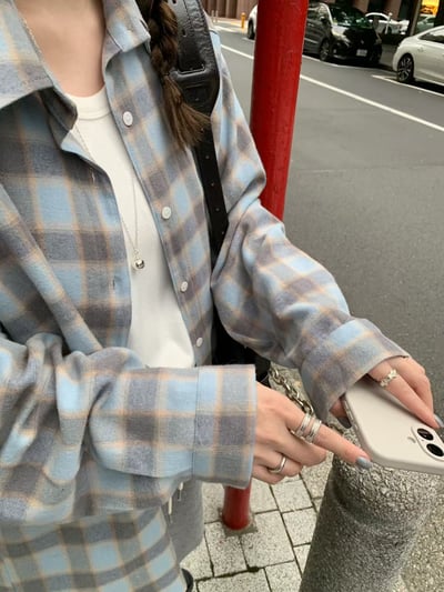 N20 藍調格紋襯衫（2colors）3