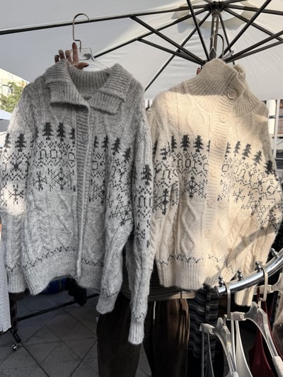 Gz28 冬日立領大園釦毛衣（2colors）10