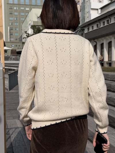 Gz27 甜美刺繡鏤空設計毛衣3