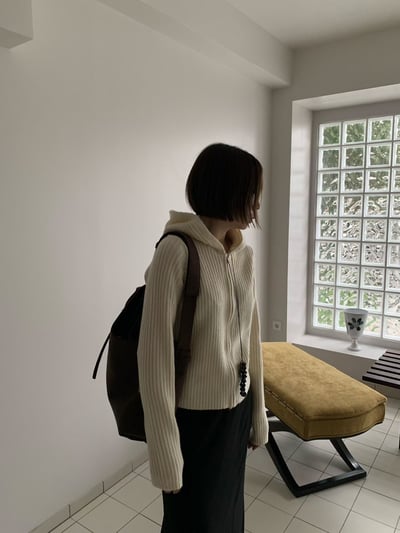 Oct23 坑條連帽針織外套（3colors）11