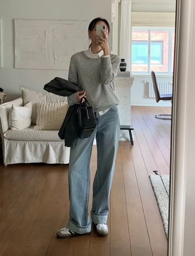 f11 大反摺直筒牛仔褲S/M（2colors）5