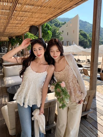 Gz87 溫柔立體花花背心（2colors）3