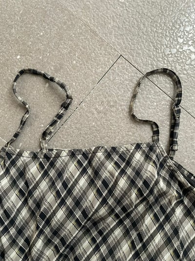 Gz82 不規則格紋細肩ops（2colors）13