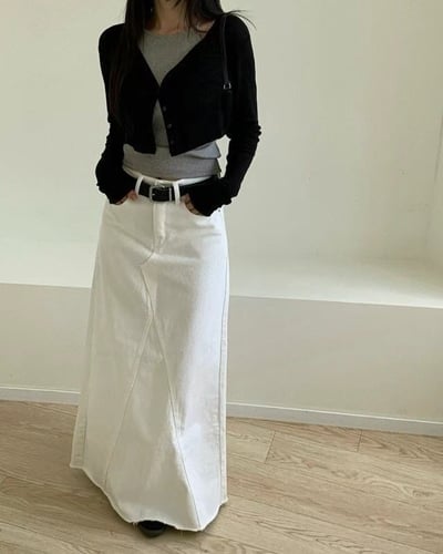 S05 超修身牛仔長裙S/M（3colors）3