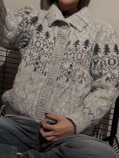 Gz28 冬日立領大園釦毛衣（2colors）4